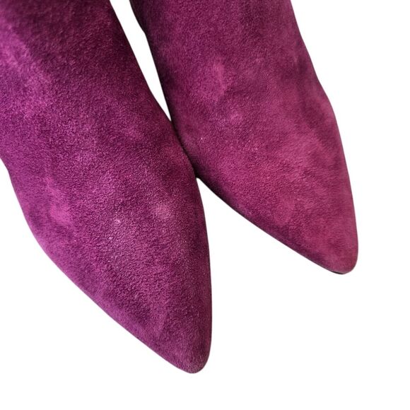 Marc Fisher Women's 7.5 Client Suede Purple Ankle Boots with Studs - Picture 11 of 13